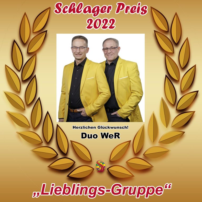 Erfolge Auszeichnung Schlagerpreis 2022 Kategorie Lieblingsgruppe